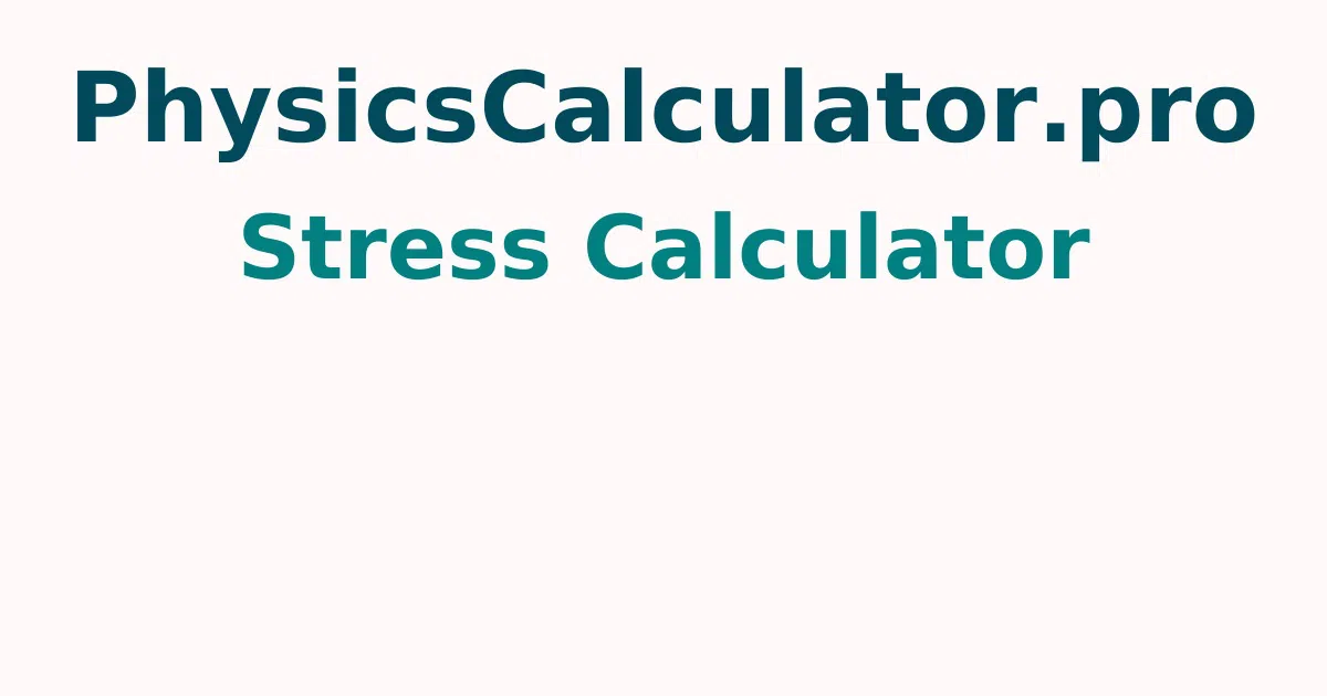 Stress Calculator